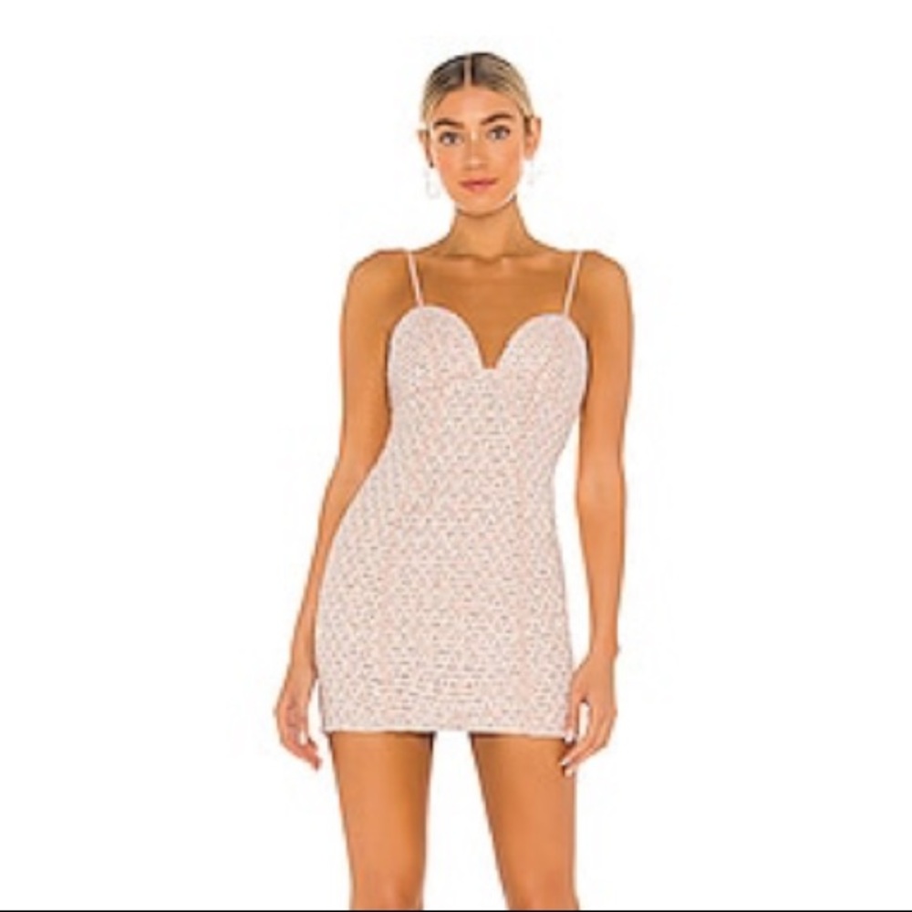 Dress light pink tweed